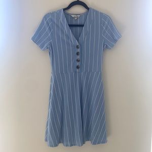 Skater dress - Baby blue & white - small - brand new never worn